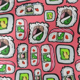 Hand Drawn Japanese Sushi Waterproof Canvas