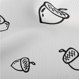 Black And White Hand Drawn Aco Athletic Mesh Flat Back