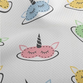 Colorful Unicorn Eye Mask Athletic Mesh Flat Back