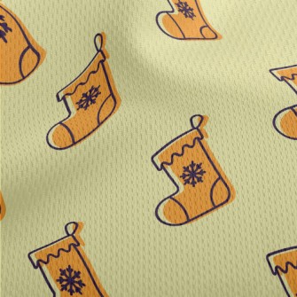 Cartoon Orange Christmas Stock Athletic Mesh Flat Back