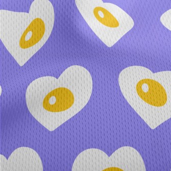 Romantic Love Poached Egg Athletic Mesh Flat Back