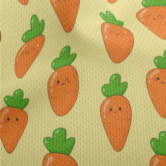 Playful Cartoon Carrot Athletic Mesh Flat Back
