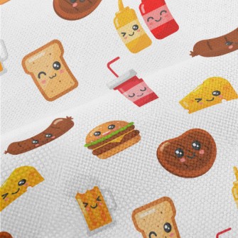 Naughty Emoji Fast Food Performance Linen
