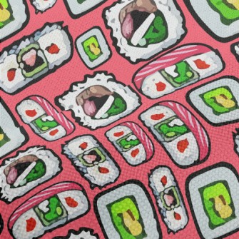 Hand Drawn Japanese Sushi Performance Linen