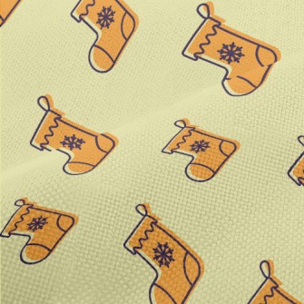 Cartoon Orange Christmas Stock Performance Linen