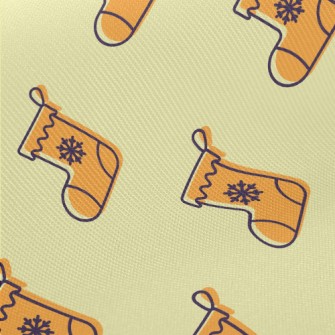 Cartoon Orange Christmas Stock Twill