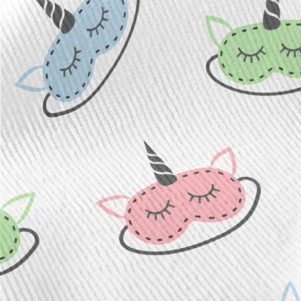 Colorful Unicorn Eye Mask Standard Corduroy