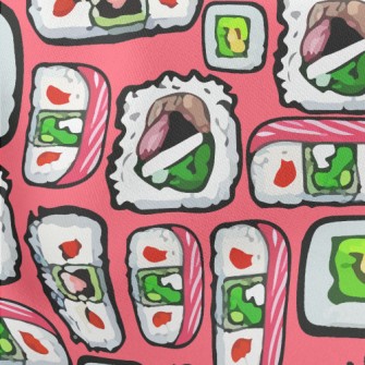 Hand Drawn Japanese Sushi Stretch Ponte