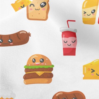 Naughty Emoji Fast Food Micro Fleece