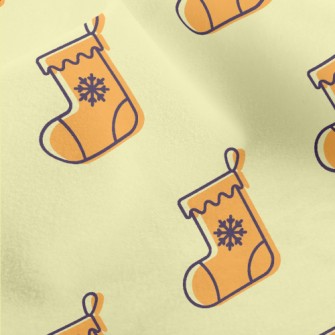 Cartoon Orange Christmas Stock Micro Fleece