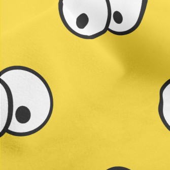 Hand Drawn Cartoon Eyeballs Micro Fleece