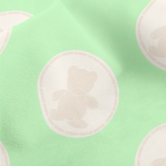 Round Bear Pattern Micro Fleece