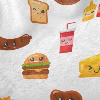 Naughty Emoji Fast Food Minky