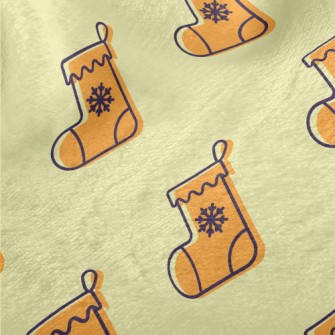 Cartoon Orange Christmas Stock Minky