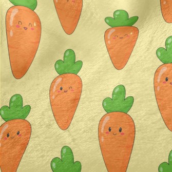 Playful Cartoon Carrot Minky