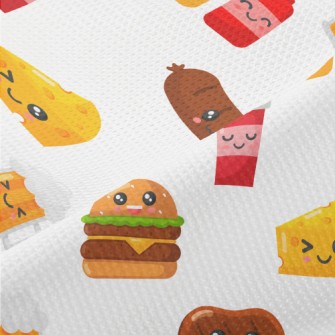 Naughty Emoji Fast Food Piqué