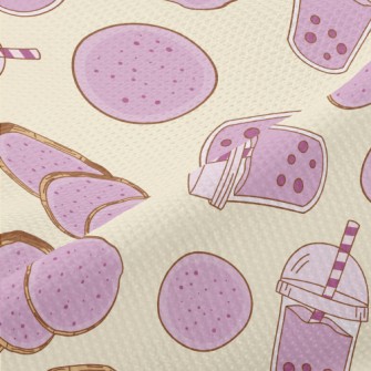 Taro Bubble Milk Tea Piqué
