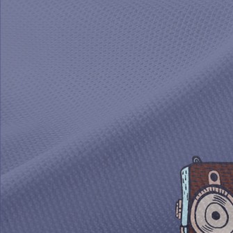 Hand Drawn SLR Camera Piqué