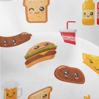 Naughty Emoji Fast Food Lightweight Performance Linen