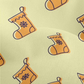 Cartoon Orange Christmas Stock Lightweight Performance Linen