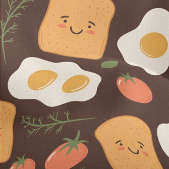 Breakfast Poached Eggs And Toa Lightweight Performance Linen