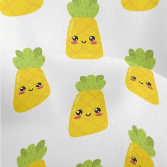 Japanese Style Smiling Pineapp Lightweight Performance Linen
