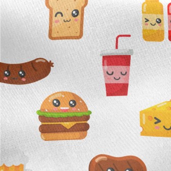 Naughty Emoji Fast Food Jersey Backed Fleece