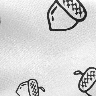 Black And White Hand Drawn Aco Jersey Backed Fleece