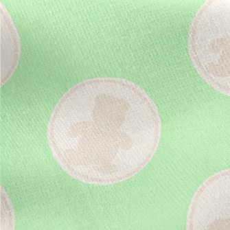 Round Bear Pattern Jersey Backed Fleece