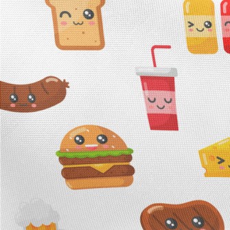 Naughty Emoji Fast Food Pongee