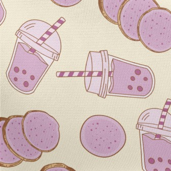 Taro Bubble Milk Tea Pongee