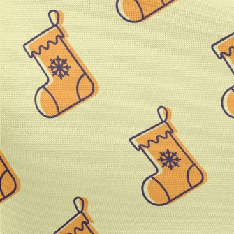 Cartoon Orange Christmas Stock Pongee