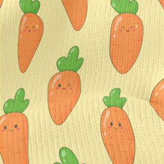 Playful Cartoon Carrot Stretch Jersey