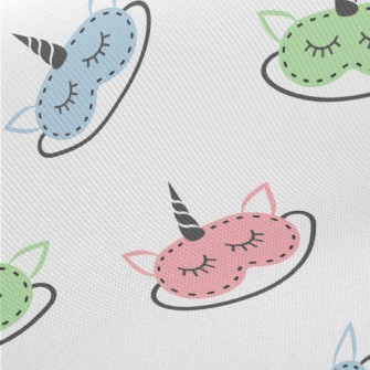 Colorful Unicorn Eye Mask Midweight Cotton Poplin
