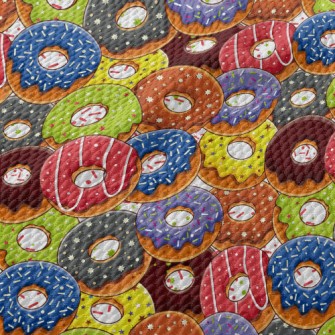 Assorted Frosted Donuts Birdseye Piqué