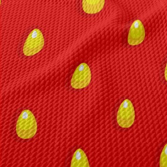 Strawberry Pattern Birdseye Piqué