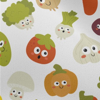 Cute Vegetables With Big Eyes Chiffon