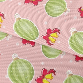 Bells And Christmas Balls Waterproof Oxford