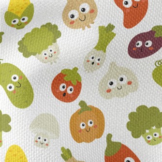 Cute Vegetables With Big Eyes Waterproof Canvas