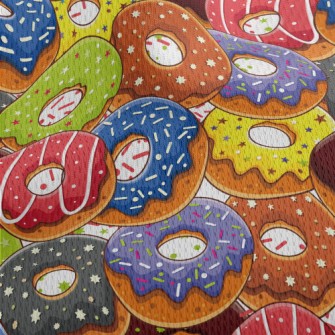 Assorted Frosted Donuts Athletic Mesh Flat Back