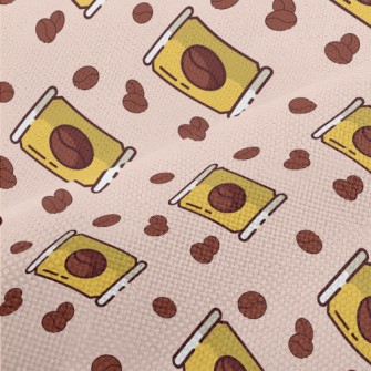 Cute Coffee Bean Can Performance Linen