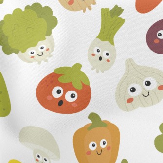 Cute Vegetables With Big Eyes Stretch Ponte