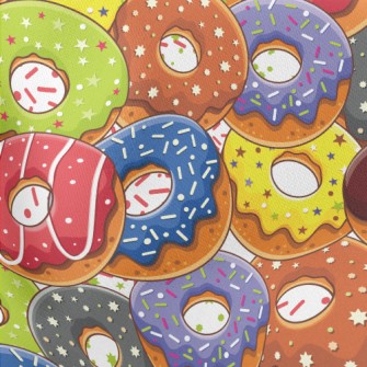 Assorted Frosted Donuts Stretch Ponte