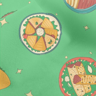 Mexican Traditional Cuisine Micro Fleece