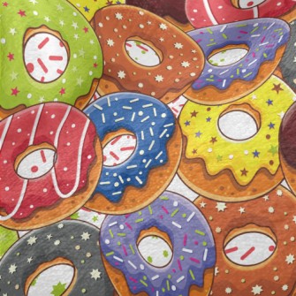 Assorted Frosted Donuts Minky