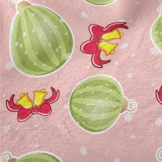 Bells And Christmas Balls Minky