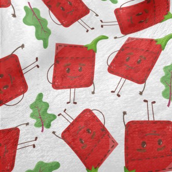 Red Pepper Pocket Minky