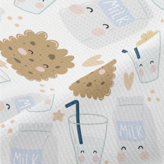 Milk And Handmade Cookies Piqué