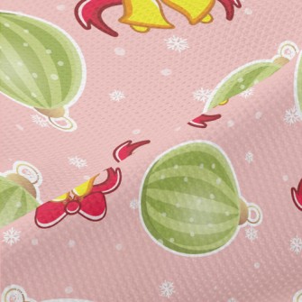 Bells And Christmas Balls Piqué