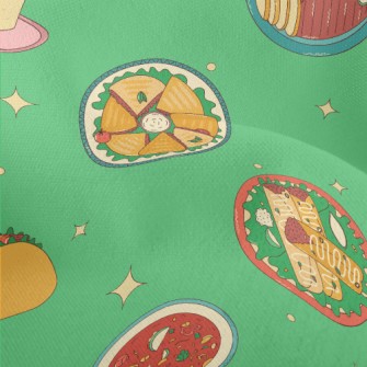 Mexican Traditional Cuisine Lightweight Performance Linen